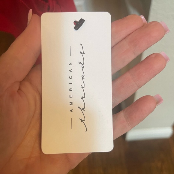 American Threads (blue blush brand) Red Tank top (halter top) Size M - Picture 5 of 5